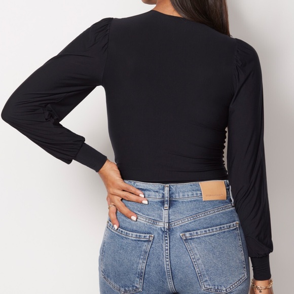 Commando Butter Balloon Sleeve Bodysuit Long Sleeves Shapewear Black Neutral - Picture 3 of 11